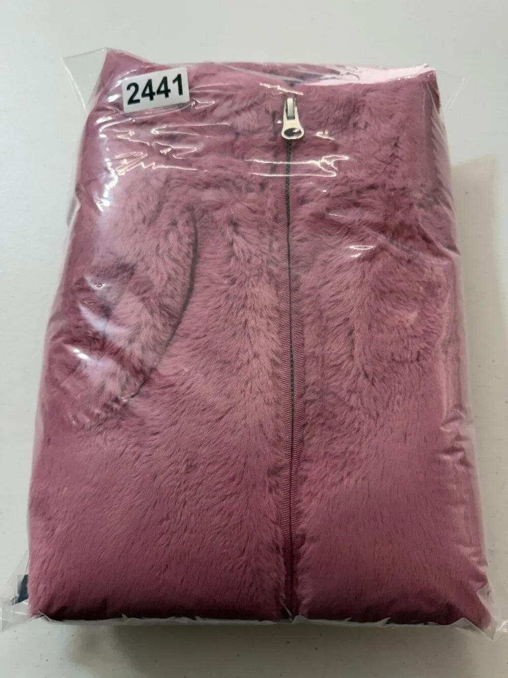 J.Crew Pink Faux Fur Teddy Fleece Zip Front Vest Women's XS Cozy Soft